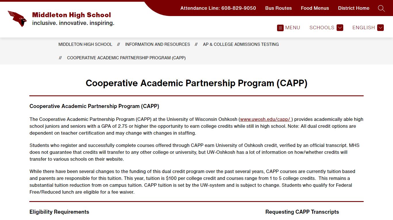 Cooperative Academic Partnership Program (CAPP)